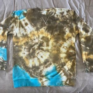 lululemon athletica Tie-Dye Crew Neck Sweater - Blue, Brown, Yellow